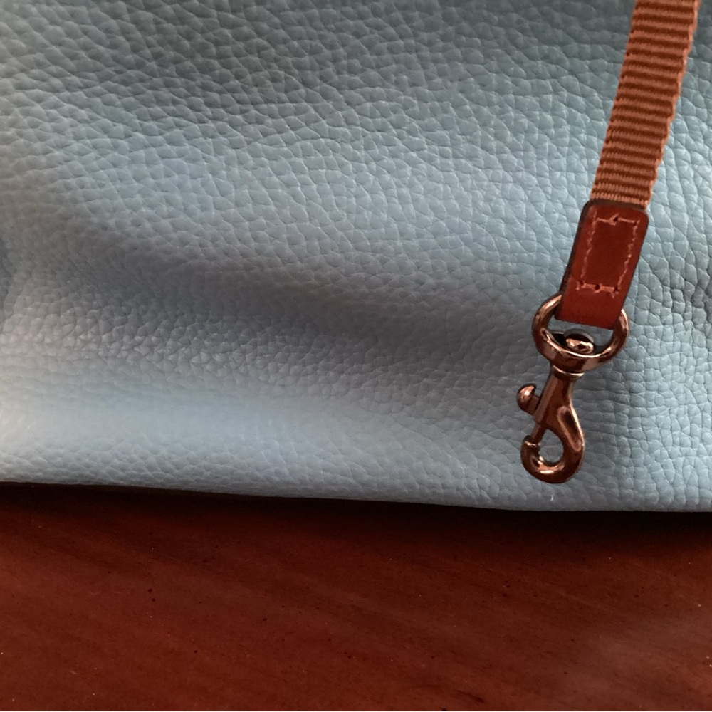 Dooney & Bourke Blue Pebbled Leather Satchel Handbag w Dust Bag - Picture 8 of 9